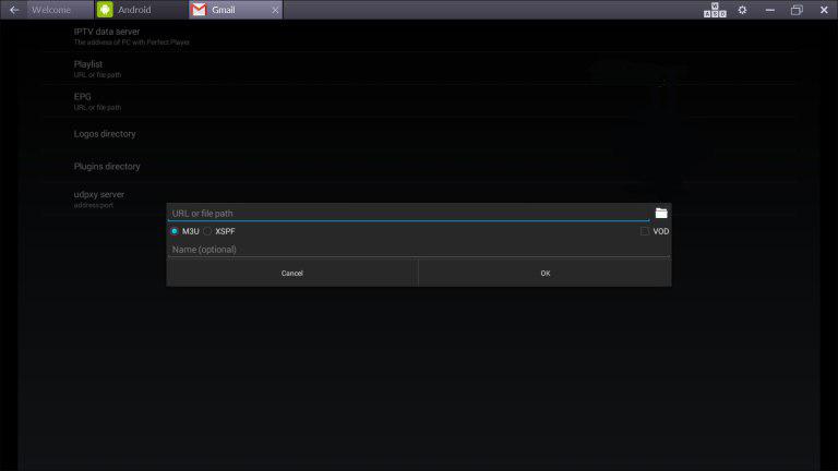 Perfect Player - Add Playlist