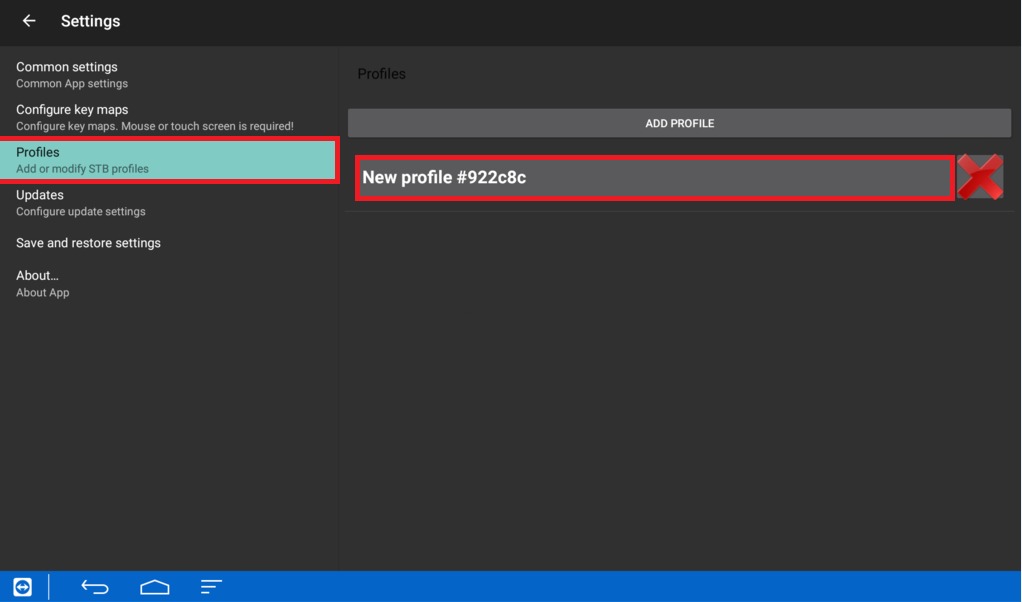 STB Emulator - Save and Connect